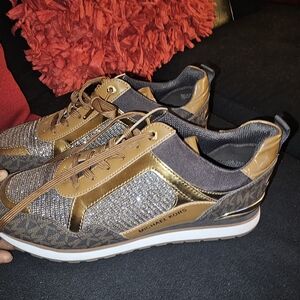 Brown and bronze Micheal  Kors Sneakers